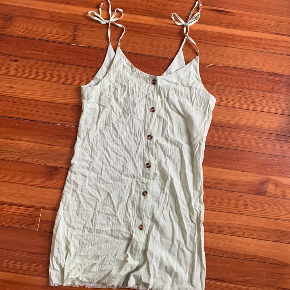 Mint linen swimsuit cover up